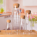 600 ml versiegeltes Milchglas aus Borosilikatglas mit Korkdeckel Behältergläser Glasaufbewahrung